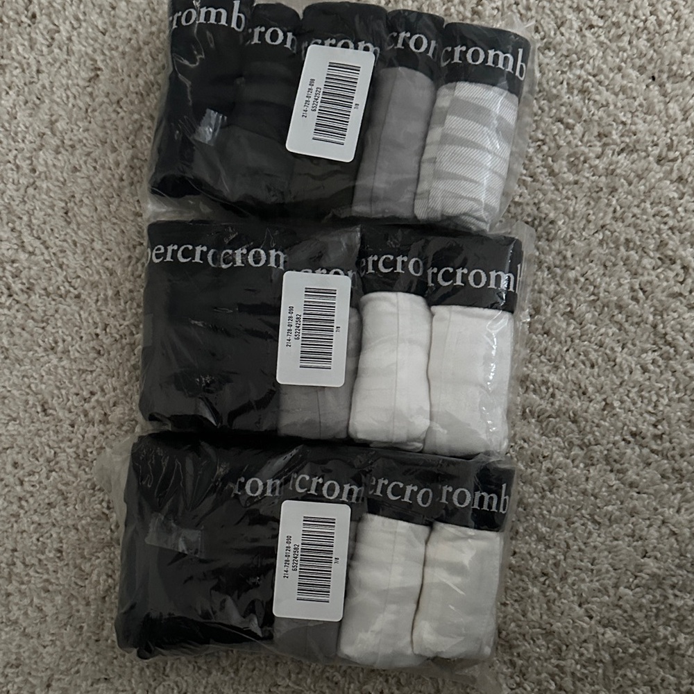 Abercrombie & Fitch Boxer Briefs - Black, Gray, White